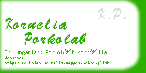 kornelia porkolab business card